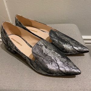 Nicholas Kirkwood Silver/black loafers flats